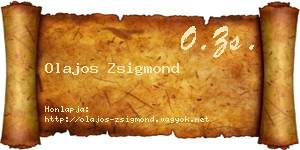 Olajos Zsigmond névjegykártya